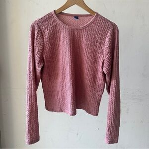 Old Navy Long Sleeved Textured Pullover Top - Anise